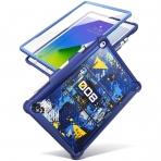 Mumba Kalem Blmeli iPad Klf (10.2 in)-Blue