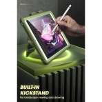 Mumba Kalem Blmeli iPad Klf (10.2 in)-Green