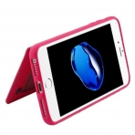 Mybat Apple iPhone 8 Stand Deri Czdan Klf-Hot Pink