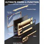 NINKI Galaxy Z Fold 8 Kalemli Standl� K�l�f-Gold/black