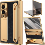 NINKI Galaxy Z Fold 8 Kalemli Standl� K�l�f-Gold/black