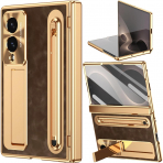 NINKI Galaxy Z Fold 8 Kalemli Standl� K�l�f-Brown