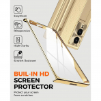 NINKI Galaxy Z Fold 8 Kalemli Standl� K�l�f-Gold