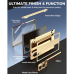NINKI Galaxy Z Fold 8 Kalemli Standl� K�l�f-Gold