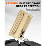 NINKI Galaxy Z Fold 8 Kalemli Standl� K�l�f-Gold