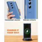 NINKI Galaxy Z Fold 8 Standl� Kalem B�lmeli K�l�f-Blue