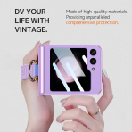 NINKI Samsung Galaxy Z Flip 7 Halkal Klf -Purple