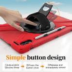 NINKI Samsung Galaxy Tab S11 Ultra Silikon Klf-Red