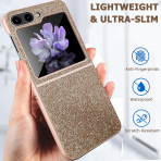 NINKI Samsung Galaxy Z Flip 7 Simli Klf -Gold