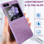 NINKI Samsung Galaxy Z Flip 7 Simli Klf -Purple