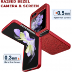 NINKI Samsung Galaxy Z Flip 7 Simli Klf -Red
