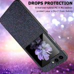NINKI Samsung Galaxy Z Flip 7 Simli Klf -Black