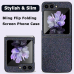 NINKI Samsung Galaxy Z Flip 7 Simli Klf -Black