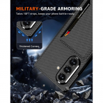 NINKI Samsung Galaxy Z Fold 7 Kickstandl Klf-Carbon Fiber