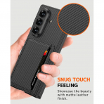 NINKI Samsung Galaxy Z Fold 7 Kickstandl Klf-Carbon Fiber