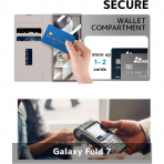 NINKI Samsung Galaxy Z Fold 7 Kart Tutuculu Klf-Titanium Grey