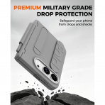 NINKI iPhone Duo Standl� Ekran Koruyuculu K�l�f-Gray