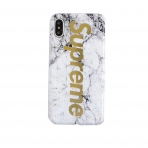 NIS Industries iPhone X Supreme Mermer Desen Klf-White