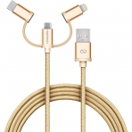 Naztech rgl USB-C/Lightning/Mikro USB Kablo-Gold