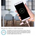 Naztech �rg�l� USB-C/Lightning/Mikro USB Kablo-Rose Gold