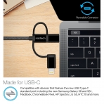 Naztech �rg�l� USB-C/Lightning/Mikro USB Kablo-Black