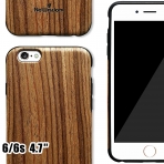 NeWisdom Apple iPhone 6 / 6S Teakwood Ahap Desenli Klf