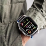 NewWays Apple Watch Ultra 2. Nesil ile Uyumlu Kay-Blue Gray