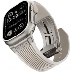 NewWays Apple Watch Ultra 3 Silikon Kay -Starlight Titanium