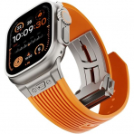 NewWays Apple Watch Ultra 3 Silikon Kay -Orange Titanium