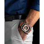 NewWays Apple Watch Ultra 3 Silikon Kay -Orange Black