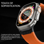 NewWays Apple Watch Ultra 3 Silikon Kay -Orange Black