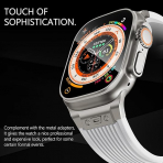 NewWays Apple Watch Ultra 3 Silikon Kay -White Titanium