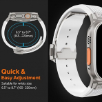 NewWays Apple Watch Ultra 3 Silikon Kay -White Titanium