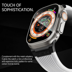 NewWays Apple Watch Ultra 3 Silikon Kay -White Black