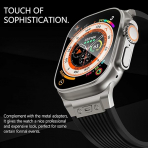 NewWays Apple Watch Ultra 3 Silikon Kay -Black Titanium