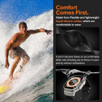 NewWays Apple Watch Ultra 3 Silikon Kay -Black Titanium