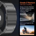 NewWays Galaxy Watch 9/8 Grade 2 Titanyum Metal Kay��-Black