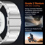 NewWays Galaxy Watch 9/8 Grade 2 Titanyum Metal Kay��-Silver