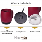 Nextmug Scaklk Kontroll Kupa (414mL)-Burgundy