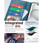 OCASE Apple iPhone 17 Pro Czdan Klf-Peacock Blue