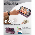 OCASE Apple iPhone 17 Pro Czdan Klf-Mulberry