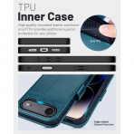 OCASE Apple iPhone Air C�zdan K�l�f-Peacock Blue