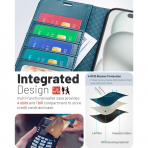 OCASE Apple iPhone Air C�zdan K�l�f-Peacock Blue