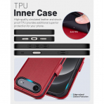 OCASE Apple iPhone Air C�zdan K�l�f-Dark Red