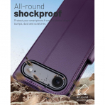 OCASE Apple iPhone Air C�zdan K�l�f-Dark Purple