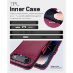 OCASE Apple iPhone Air C�zdan K�l�f-Burgundy