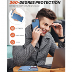 OCASE Apple iPhone 16e Czdan Klf-Light Blue