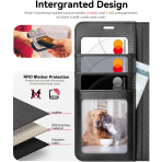 OCASE Samsung Galaxy S25 Deri Czdan Klf-Spliced Gray