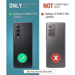 OCASE Galaxy Z Fold 3 Deri Czdan Klf-Blackish Green