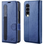 OCASE Galaxy Z Fold 3 Deri Czdan Klf-Blue